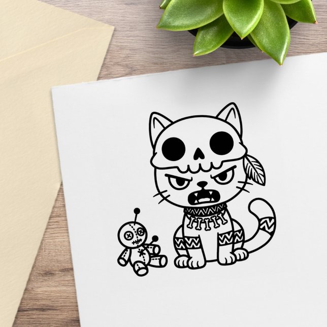 Häxkatt Voodoodocka Stämpel (Skapare uppladdad)