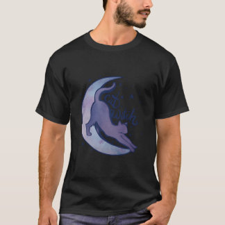 Häxkattemåne Kitty Katter Lila Månbarn T Shirt