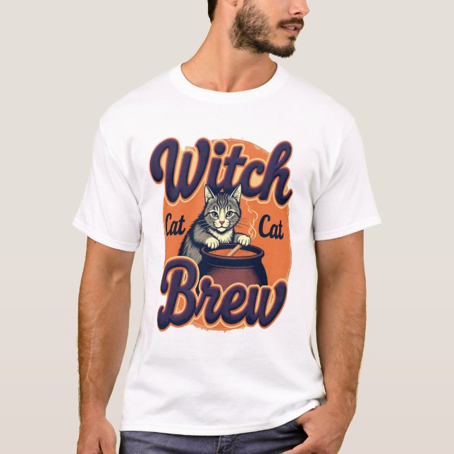 Häxkatten brygger t shirt (Framsida)