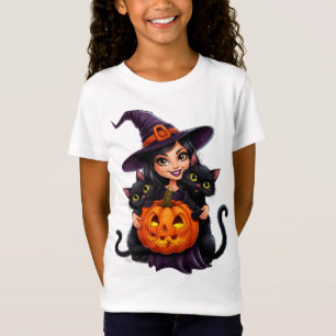 Häxkatten Jack O Lantern Halloween 🐈⬛ T Shirt
