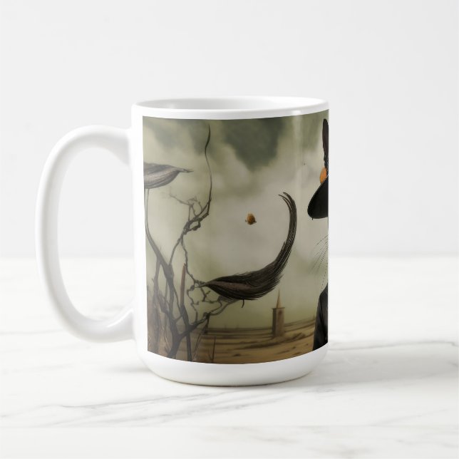 Häxkatten med pumpor  kaffemugg (Vänster)