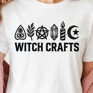 Häxkonst Mystiska Häxsymboler Halloween T Shirt
