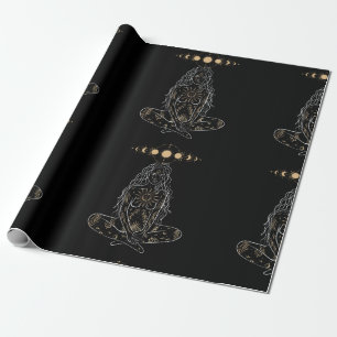 häxkonst, svart guld wiccan presentpapper
