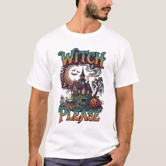 Häxkontoret Spökhus Halvmåne Kittel T Shirt
