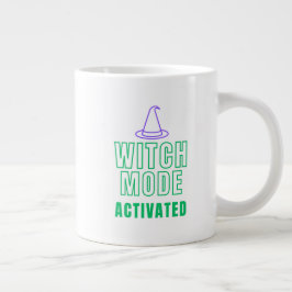 HÄXMODE AKTIVERAT – Neon Halloween-mugg Jumbo Mugg