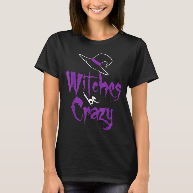Häxor är galna - halloween  t shirt (Framsida)