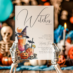 Häxor, drick upp! Halloweenfest Inbjudningar