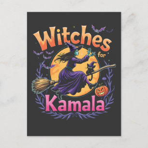 Häxor För Kamala Barnlös Kattdam Halloween Inbjudan Vykort
