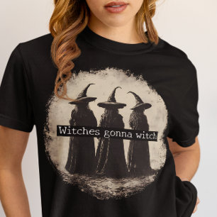 Häxor Kommer Att Vålla Halloweenskada  T Shirt