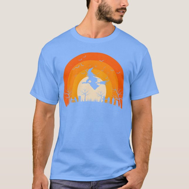 Häxor med problem camping Rolig Halloween pojke T Shirt (Framsida)