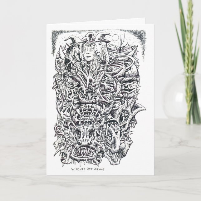 Häxor och djävlar, av Brian Benson  Kort (Framsida)