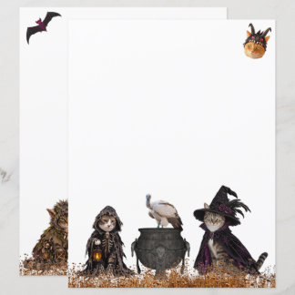 Häxor och Goblins Kitty Katter Halloween