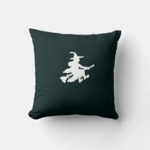 Häxor på svart kastkudde