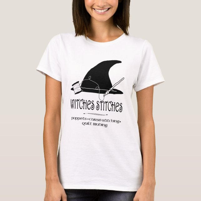 Häxor syr skjortan tee shirt (Framsida)