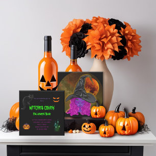 Häxornas Coven Halloween-fest Inbjudningar