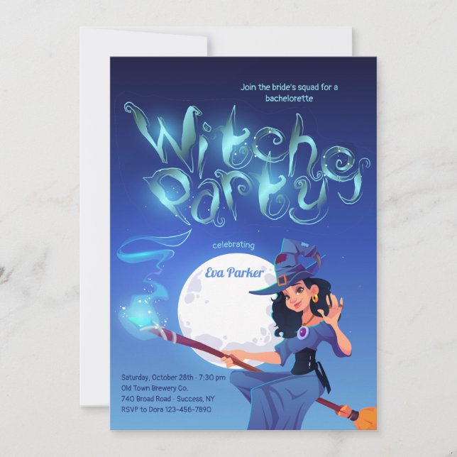 Häxornas fest inbjudningar (Framsida)