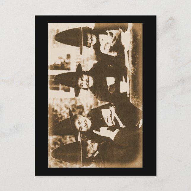 Häxornas Teaparty – sepia Vykort (Framsida)