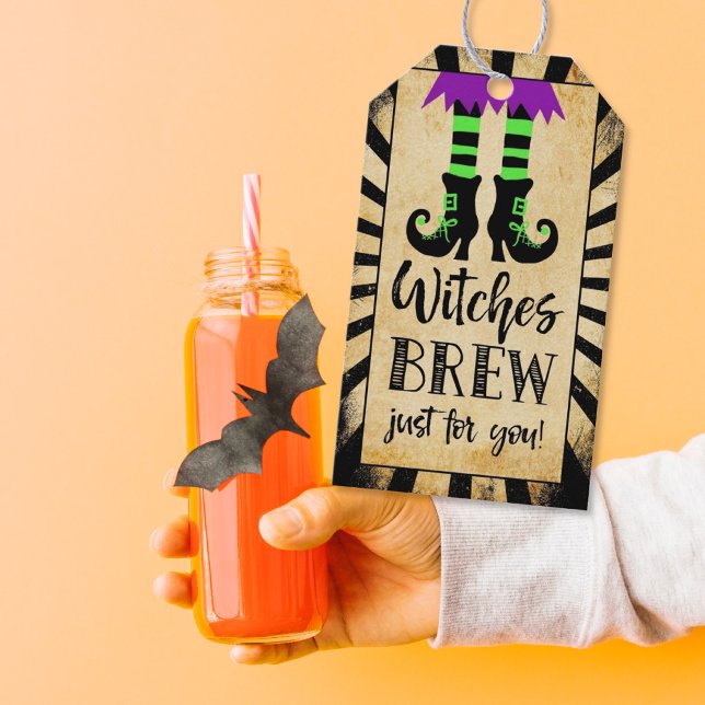 Häxors brygd bara för dig Halloween presentkort Presentetikett (Skapare uppladdad)