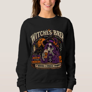 Häxors brygd Retro Halloween skelett kaffetröja T Shirt