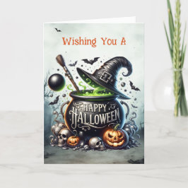 Häxors Kittel God Halloween Helgkort