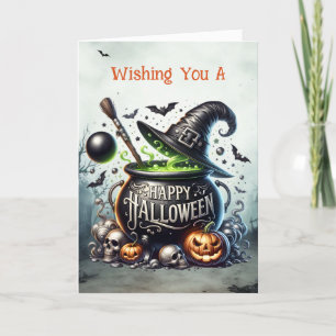 Häxors Kittel God Halloween Helgkort