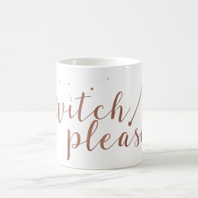 Häxpl please-mugg | Rolig minimalistisk Halloween- Kaffemugg (Center)