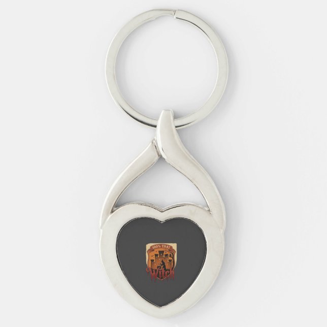 Häxslott Kittel Uggle Fladdermöss_1 Twisted Heart Silverfärgad Nyckelring (Framsidan)