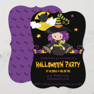Häxungarnas Halloween-blockfest Inbjudningar