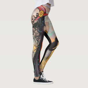 Häxväg Halloween Fantasy Art Leggings