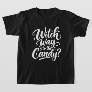Häxväg till godis Barn Halloween-fest T Shirt