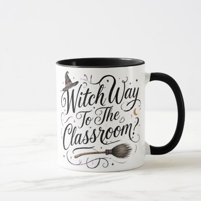 Häxväg till klassrummet Halloween-lärare Mugg (Höger)