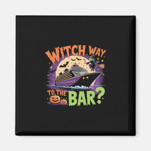 Häxväg till R Rolig Halloween-kryssning 1  Magnet