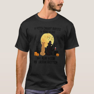 Häxvin och irländsk setter hundmamma Halloween-kos T Shirt