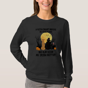 Häxvin och irländsk setter hundmamma Halloween-kos T Shirt