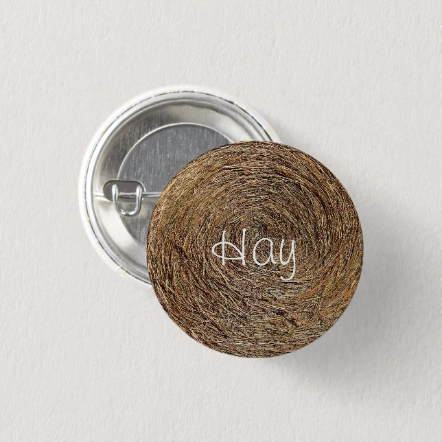 Hay Bale Button Knapp (Framsida & baksida)