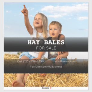 Hay Bales Sale Company Fordon Adverting Sticker Klistermärken