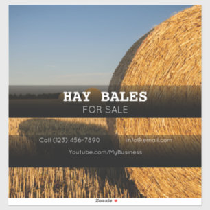 Hay Bales Sale Company Fordon Advertising Sticker Klistermärken