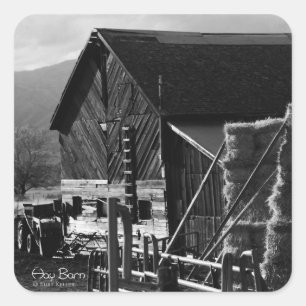 Hay Barn Fyrkantigt Klistermärke