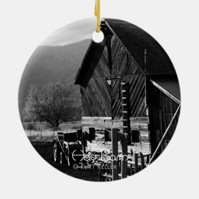 Hay Barn Julgransprydnad Keramik (Baksidan)