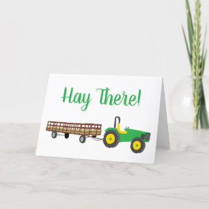 Hay Där Tractor och Hay Wagon Hayride Kort