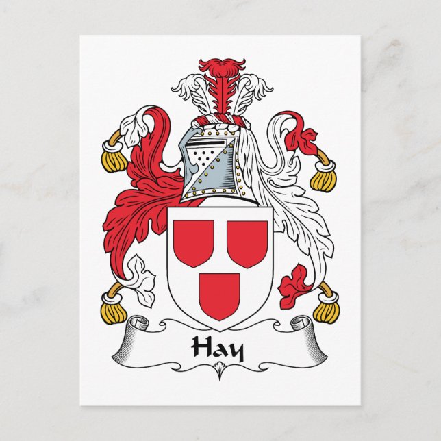 Hay Family Crest Vykort (Framsida)