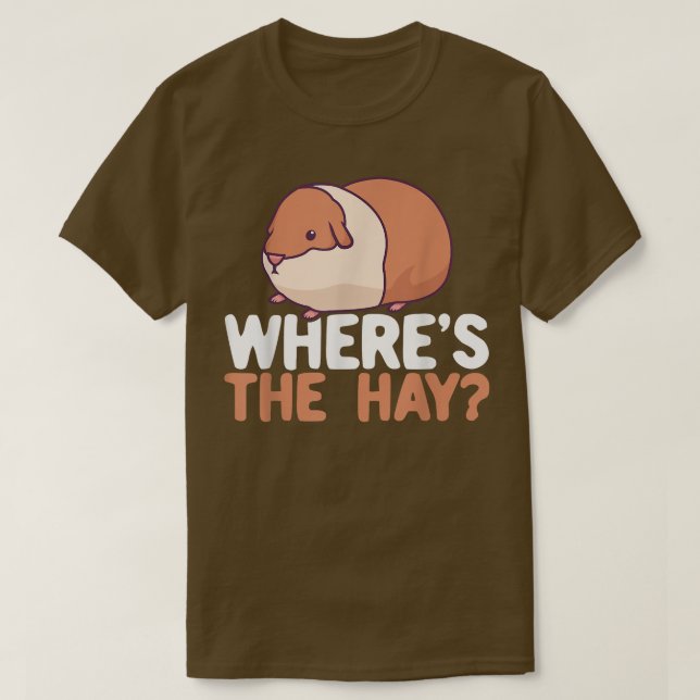 Hay-Håriget Potato Guinea Gris T Shirt (Design framsida)