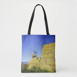 Hay Hauling Farm Ranch Cowboy Cowgirl Tote Bag Tygkasse