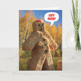 Hay Man, Grattis på födelsedagen Fall Birthday Kort
