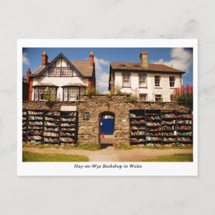 Hay on Wye Bookshop in Wales Vykort