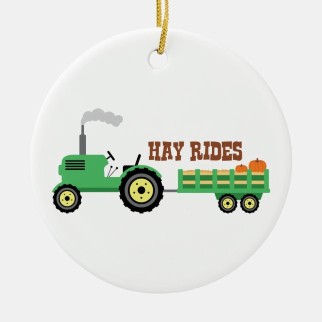 Hay Rides Julgransprydnad Keramik (Framsidan)