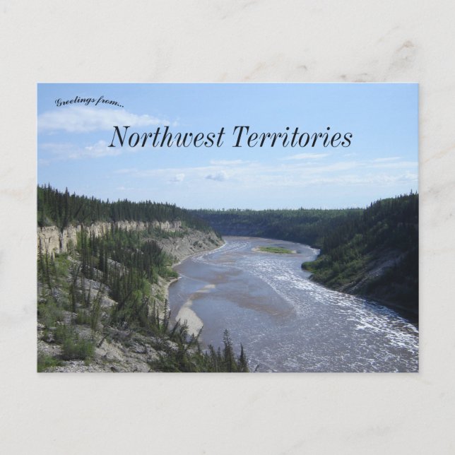 Hay River Gorge Northwest Territories Vykort (Framsida)