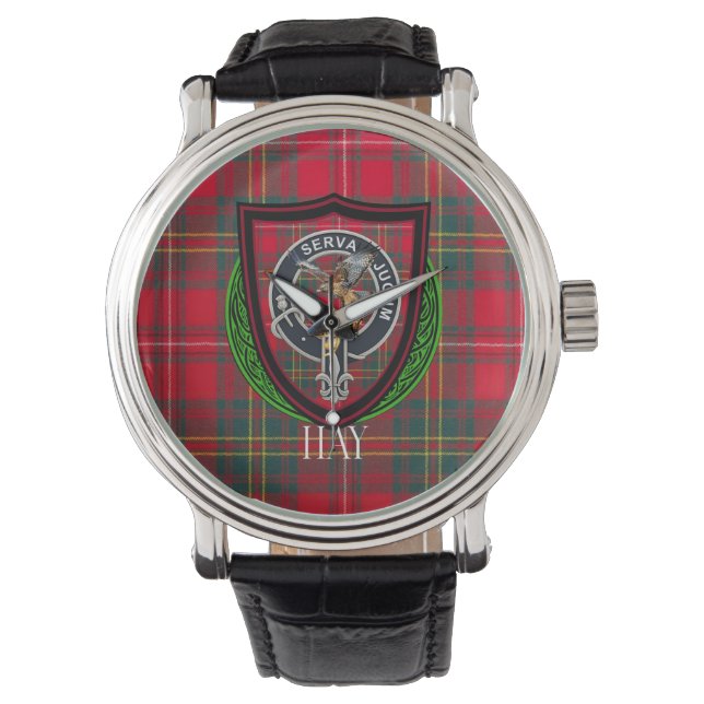 Hay Scottish Clan Tartan & Crest Armbandsur (Framsida)