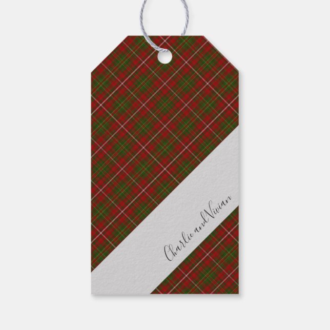 Hay Scottish Klan Tartan Play Mönster Presentetikett (Baksidan)