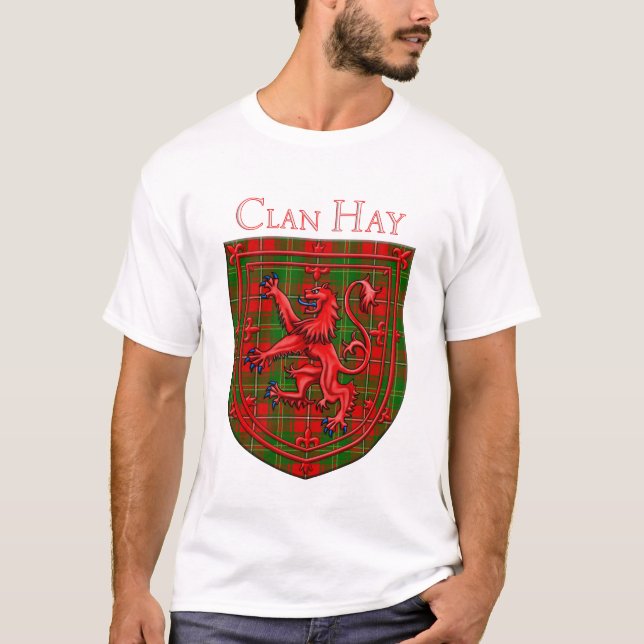 Hay Tartan Scottish Play Lejon Rampant T Shirt (Framsida)